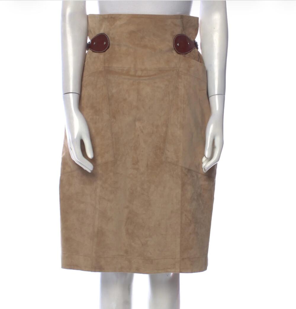 Bottega Veneta Calf Leather Skirt